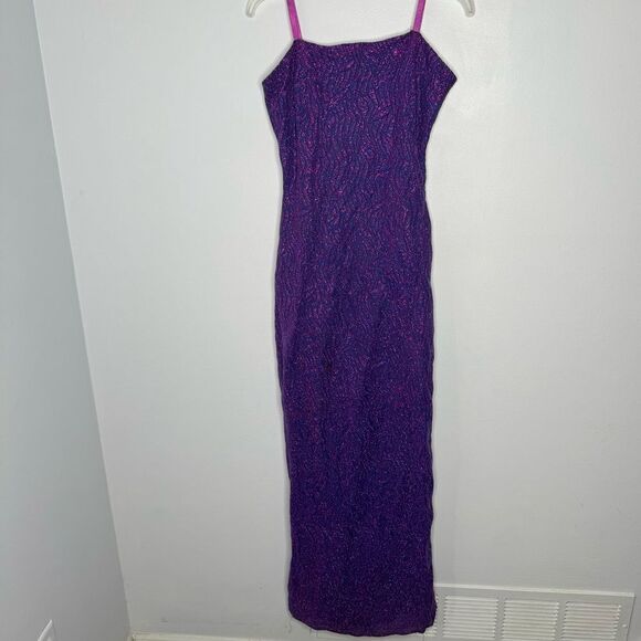 Jessica McClintock for Gunne Sax purple dress - Picture 1 of 7